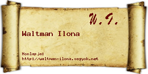 Waltman Ilona névjegykártya